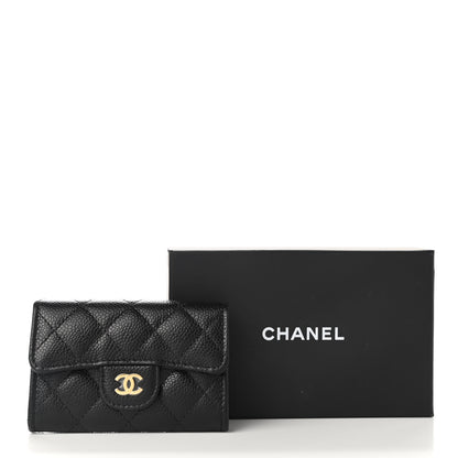 Chanel Caviar Quilted Flap Card Holder Wallet Black 9 of 9