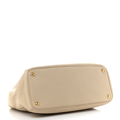 Prada Vitello Daino Large Double Zip Tote Sabbia 4 of 10