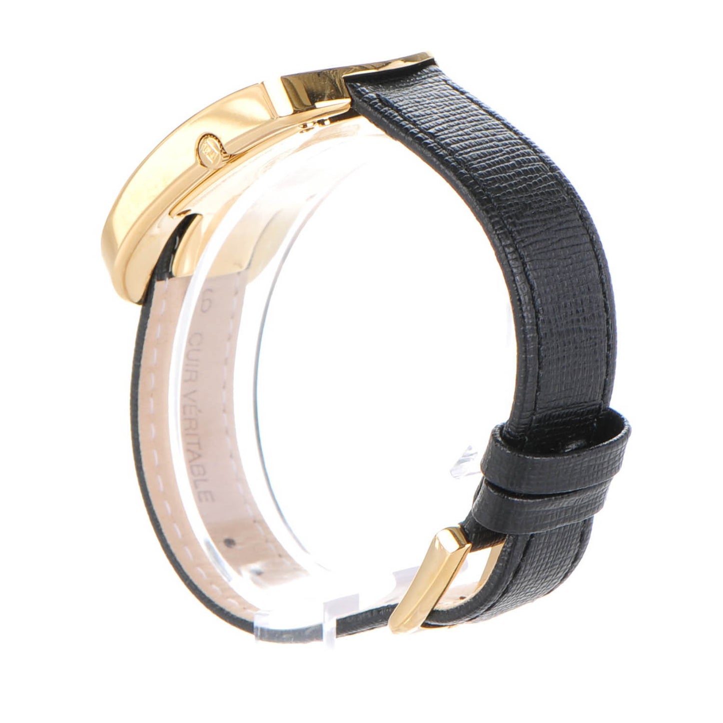 Stainless Steel Calfskin Diamond Mother of Pearl Enamel 29mm Chameleon Quartz Watch