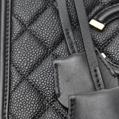 Chanel Caviar Quilted Medium CC Filigree Vanity Case Black 11 of 12