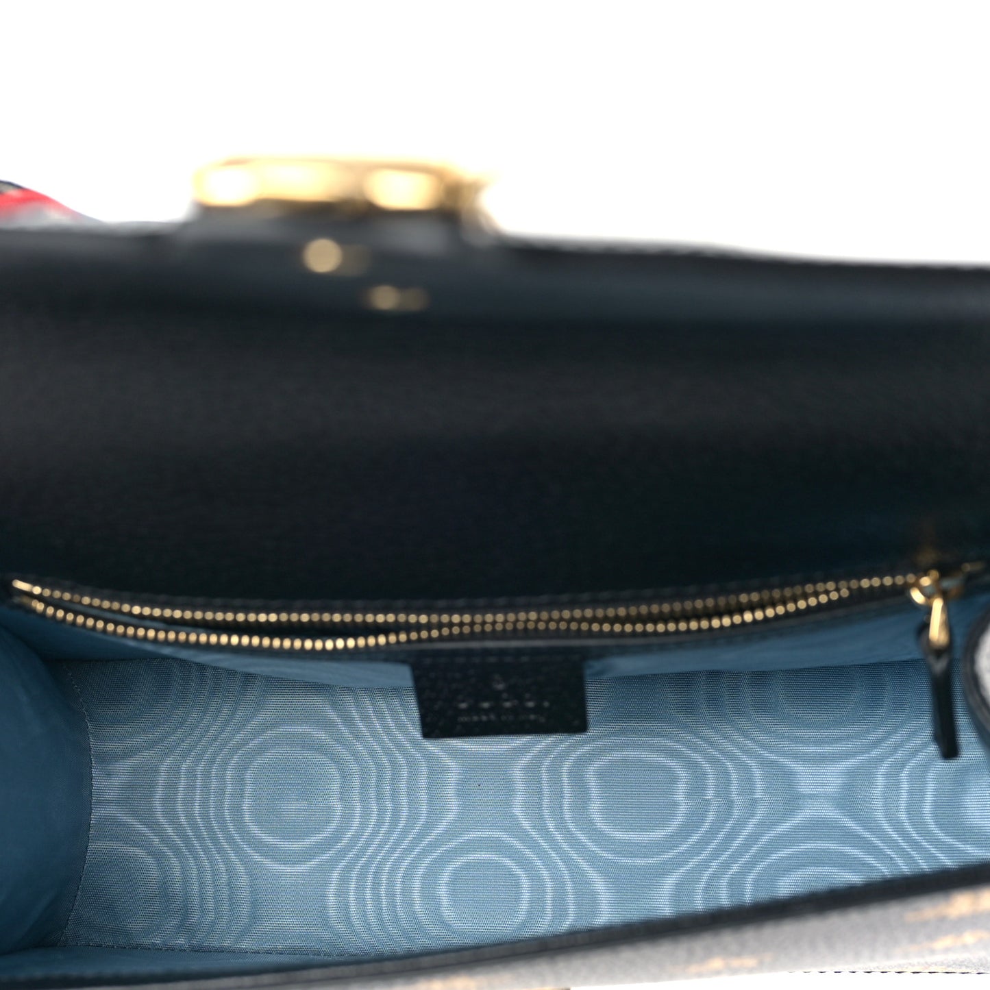 Textured Calfskin Bee Star Print Small Sylvie Shoulder Bag Black