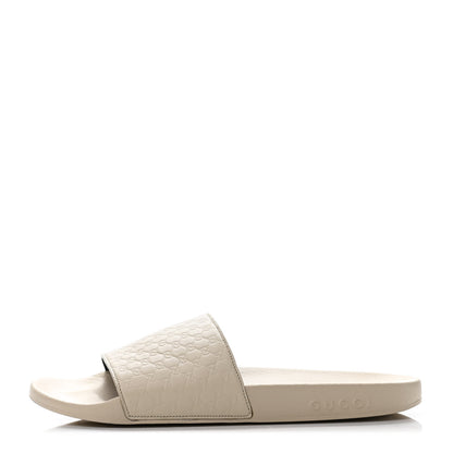 Gucci Microguccissima Slide Sandals 40 Ivory 1 of 4