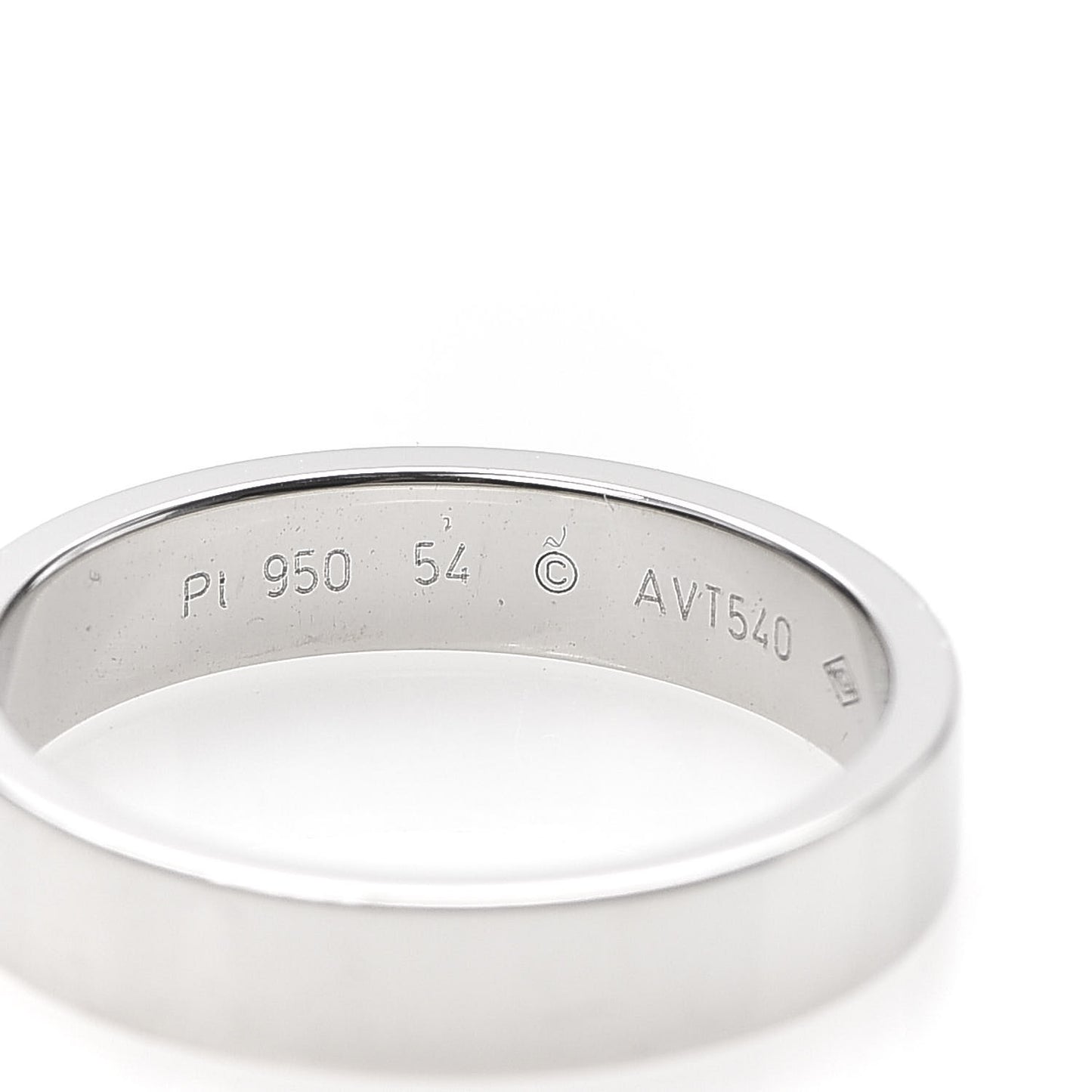 Platinum 3mm C De Wedding Band Ring 54 6.75
