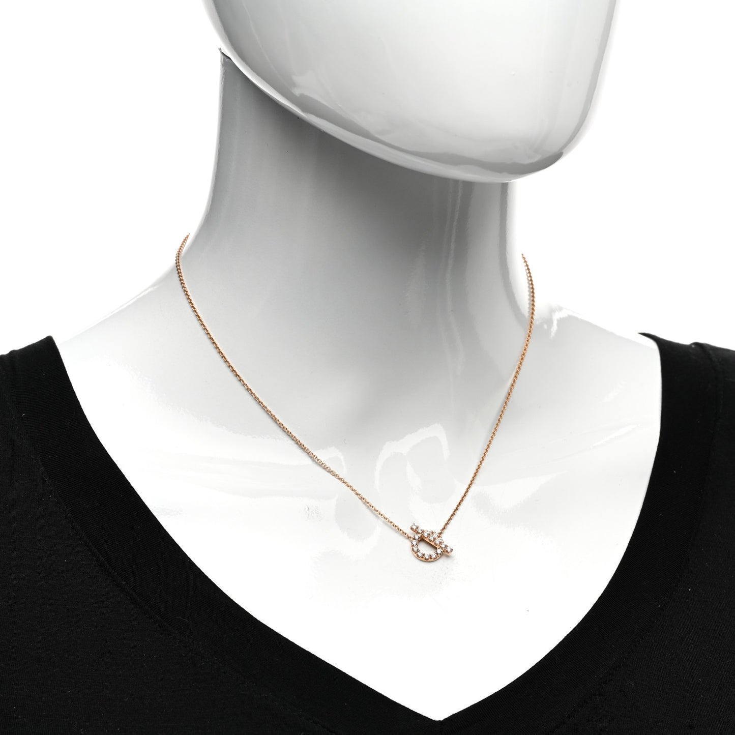18K Rose Gold Diamond Finesse Pendant Necklace