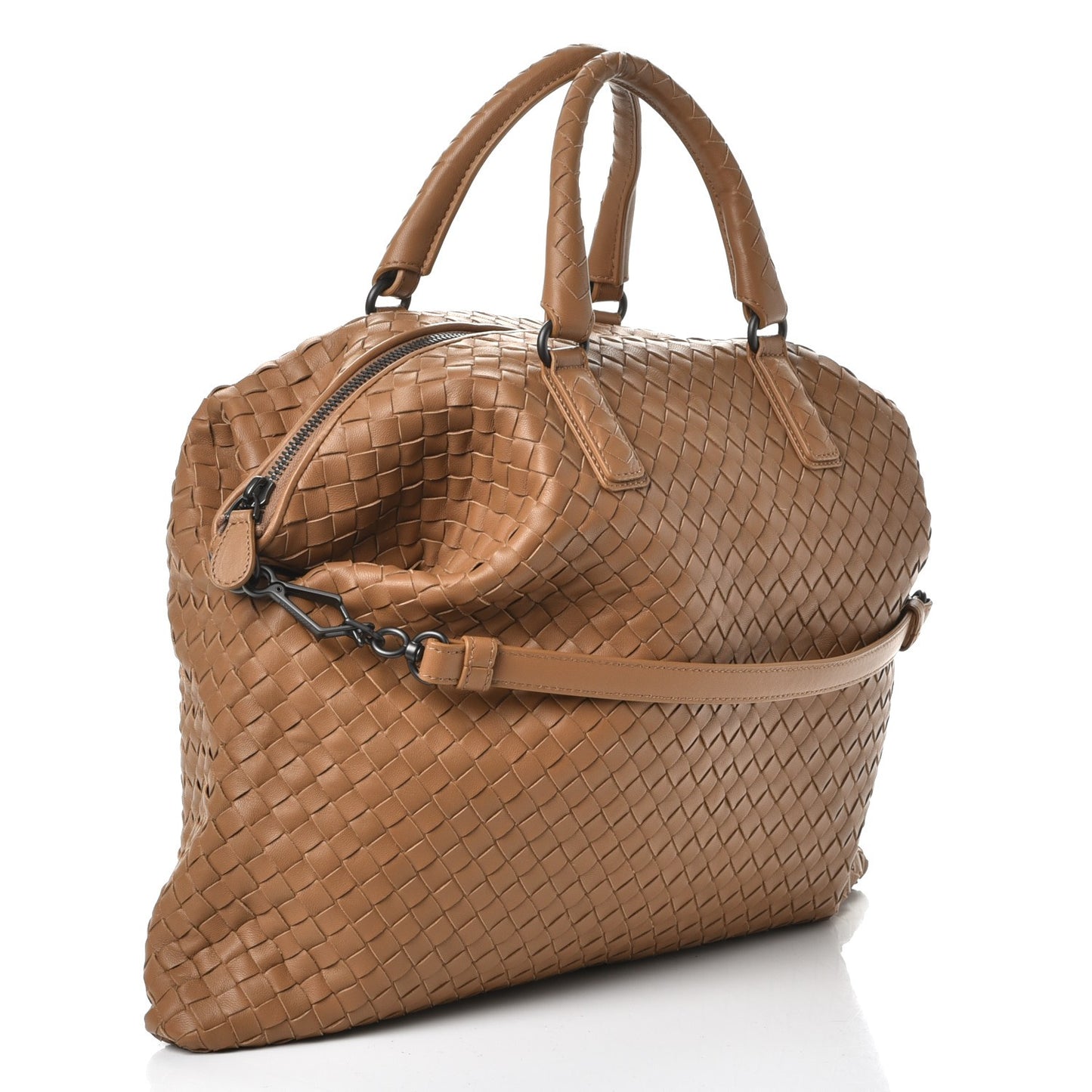 Nappa Intrecciato Medium Convertible Bag Noce