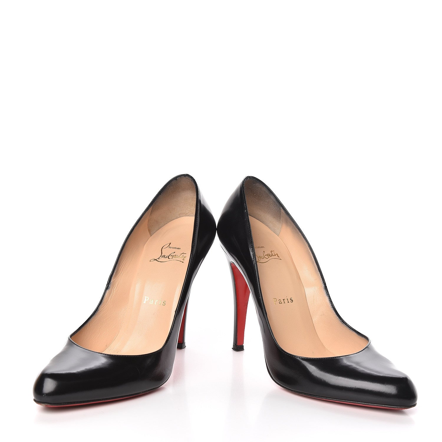 Christian Louboutin Jazz Calfskin Decollete 868 100 Pumps 39.5 Black 6 of 11