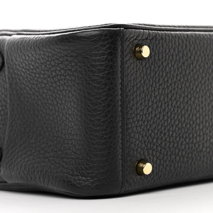 Hermes Taurillon Clemence Mini Lindy 20 Black 10 of 12