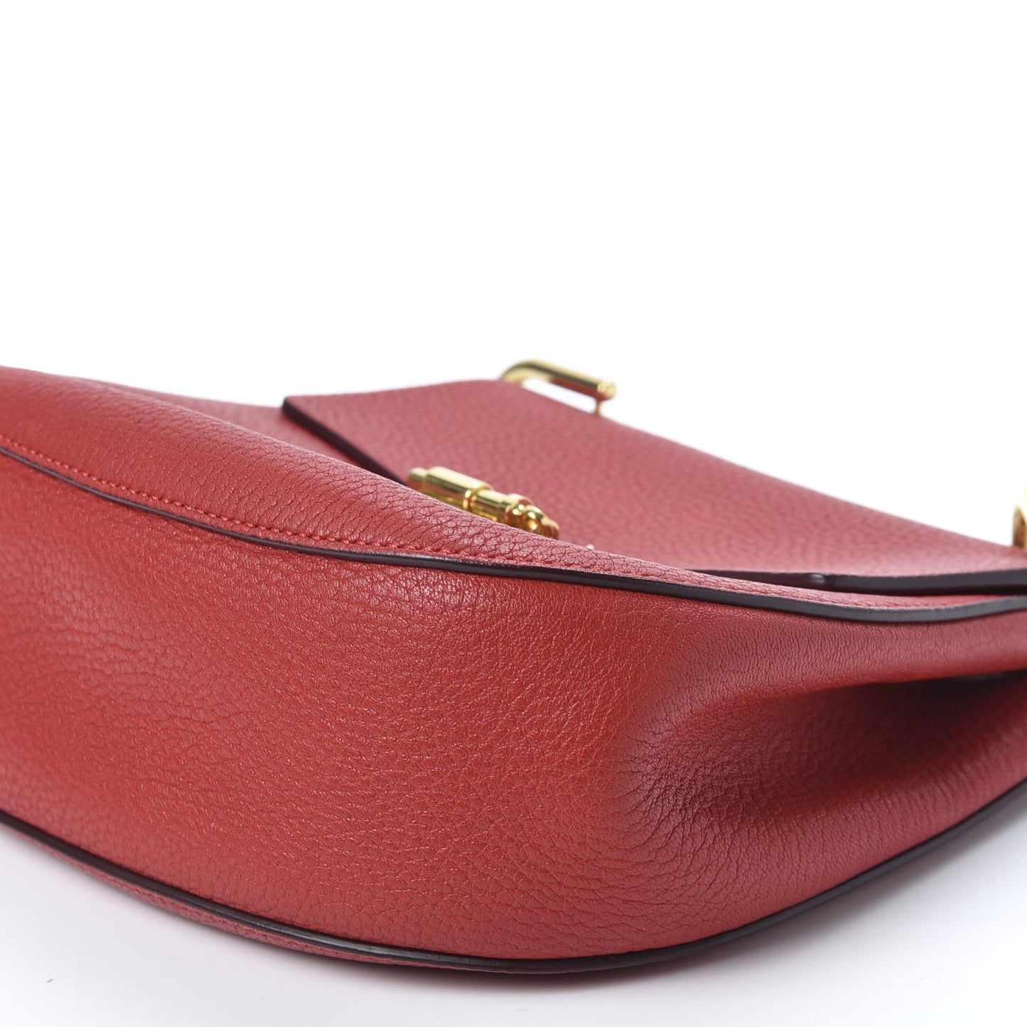 Grained Lambskin Drew Shoulder Bag Plaid Red