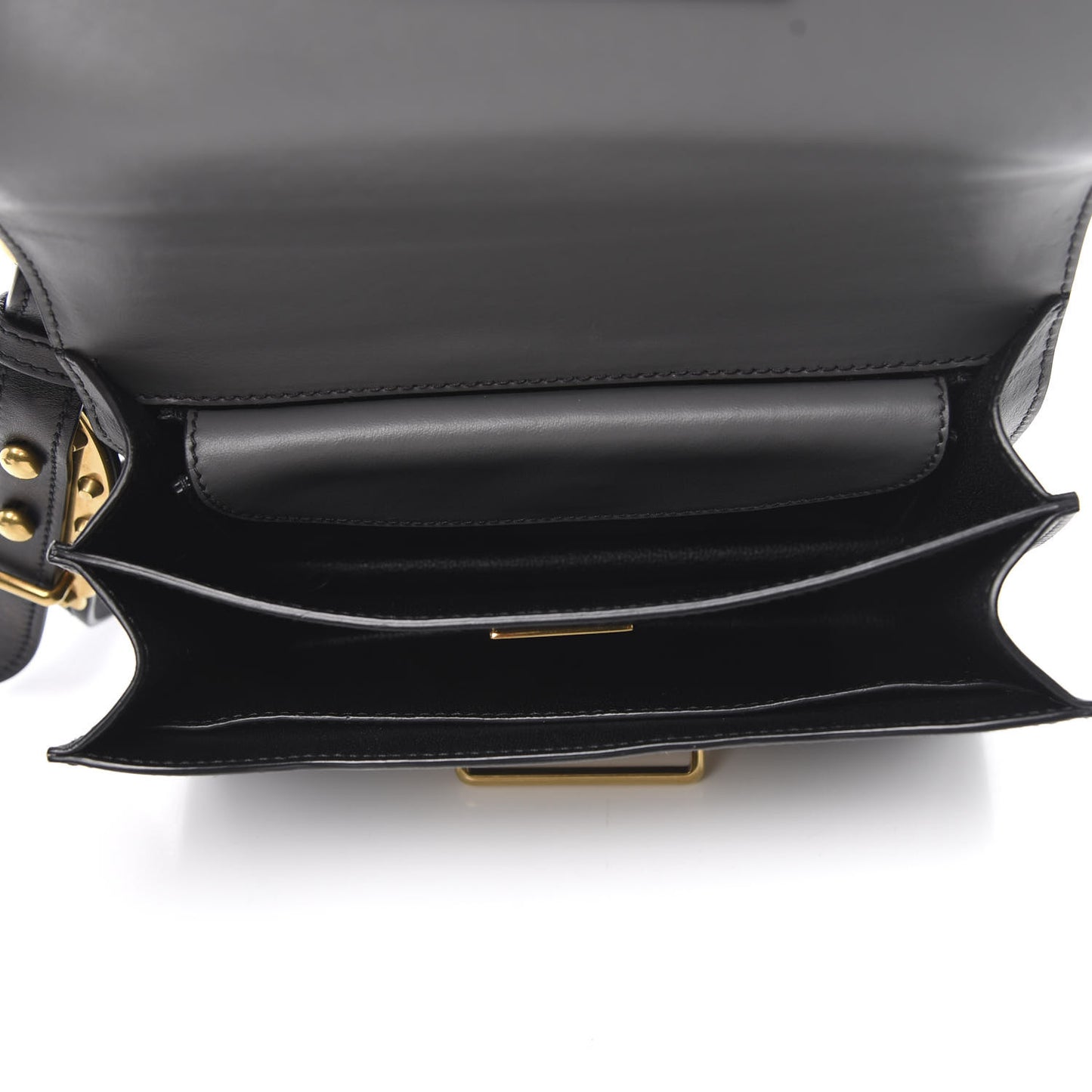 City Calfskin Saffiano Cahier Bag Mercurio Black