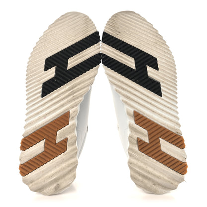 Hermes Calfskin Suede Goatskin Bouncing Sneakers 39 White 6 of 12