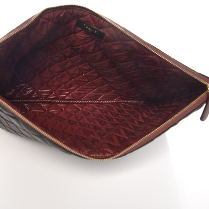 Chanel Lambskin Quilted Large Cosmetic Case Black 5 of 7