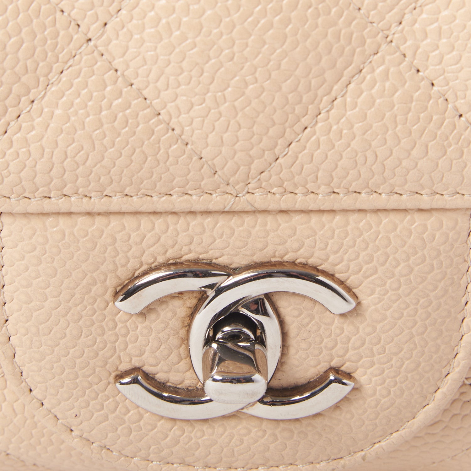 Chanel Caviar Quilted Jumbo Single Flap Beige Clair 8 of 13