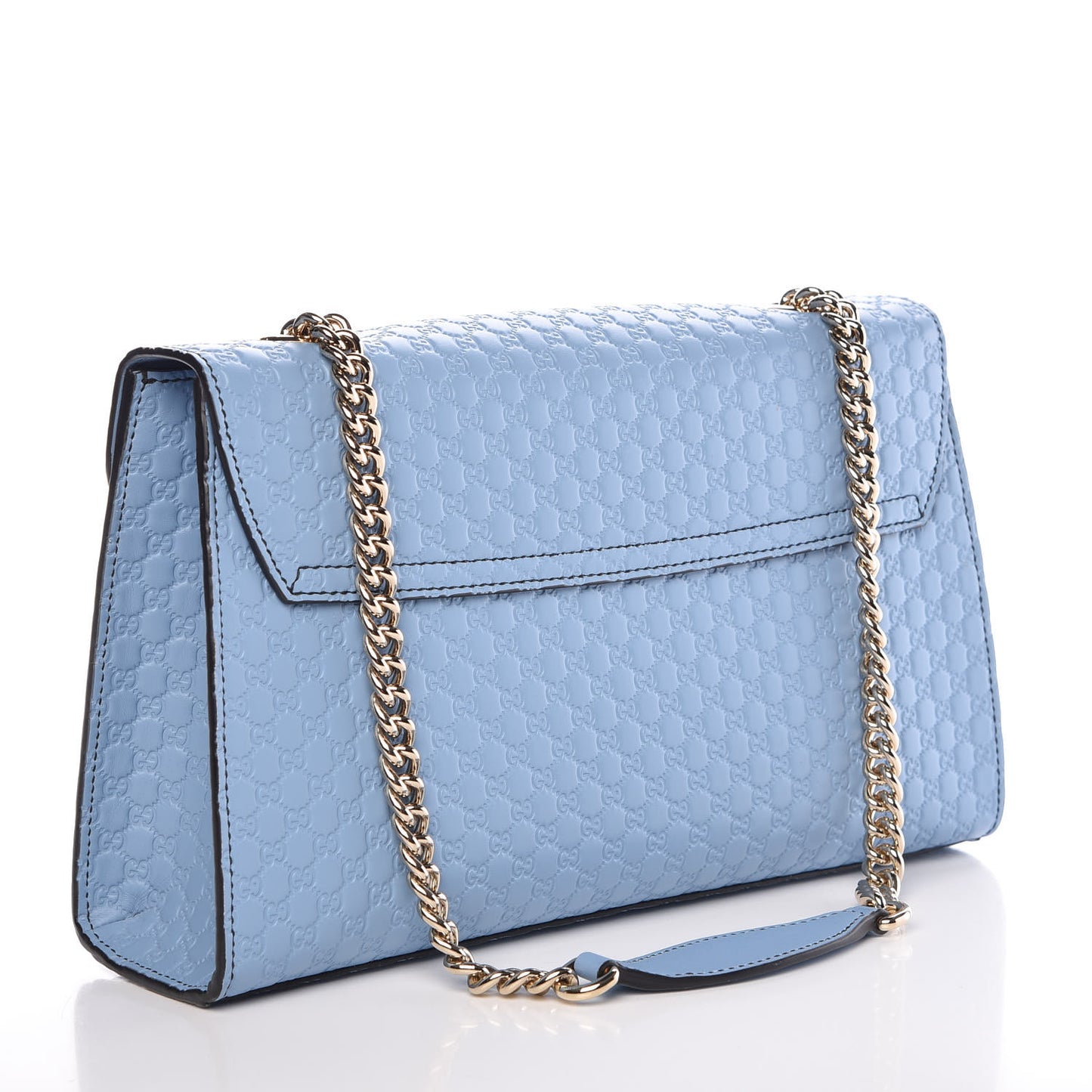 Microguccissima Medium Emily Chain Shoulder Bag Mineral Blue