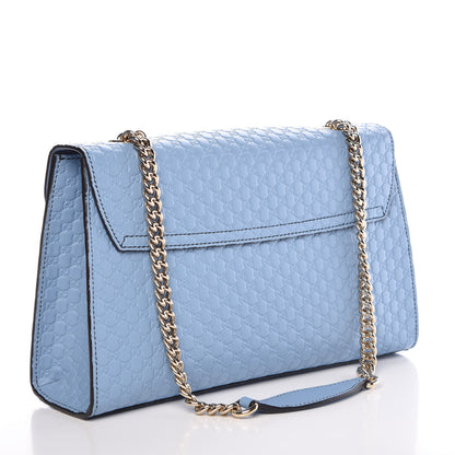 Gucci Microguccissima Medium Emily Chain Shoulder Bag Mineral Blue 3 of 9