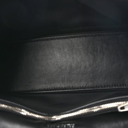 Balenciaga Washed Denim Quilted Medium Crush Chain Bag Black 5 of 9