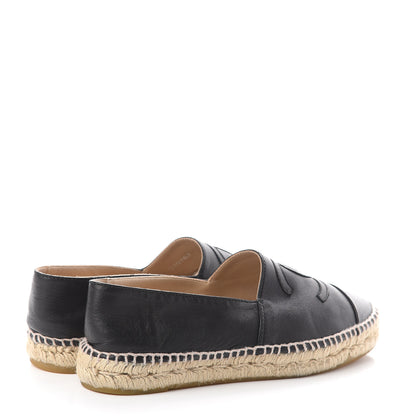 Chanel Lambskin CC Espadrilles 38 Black 4 of 7