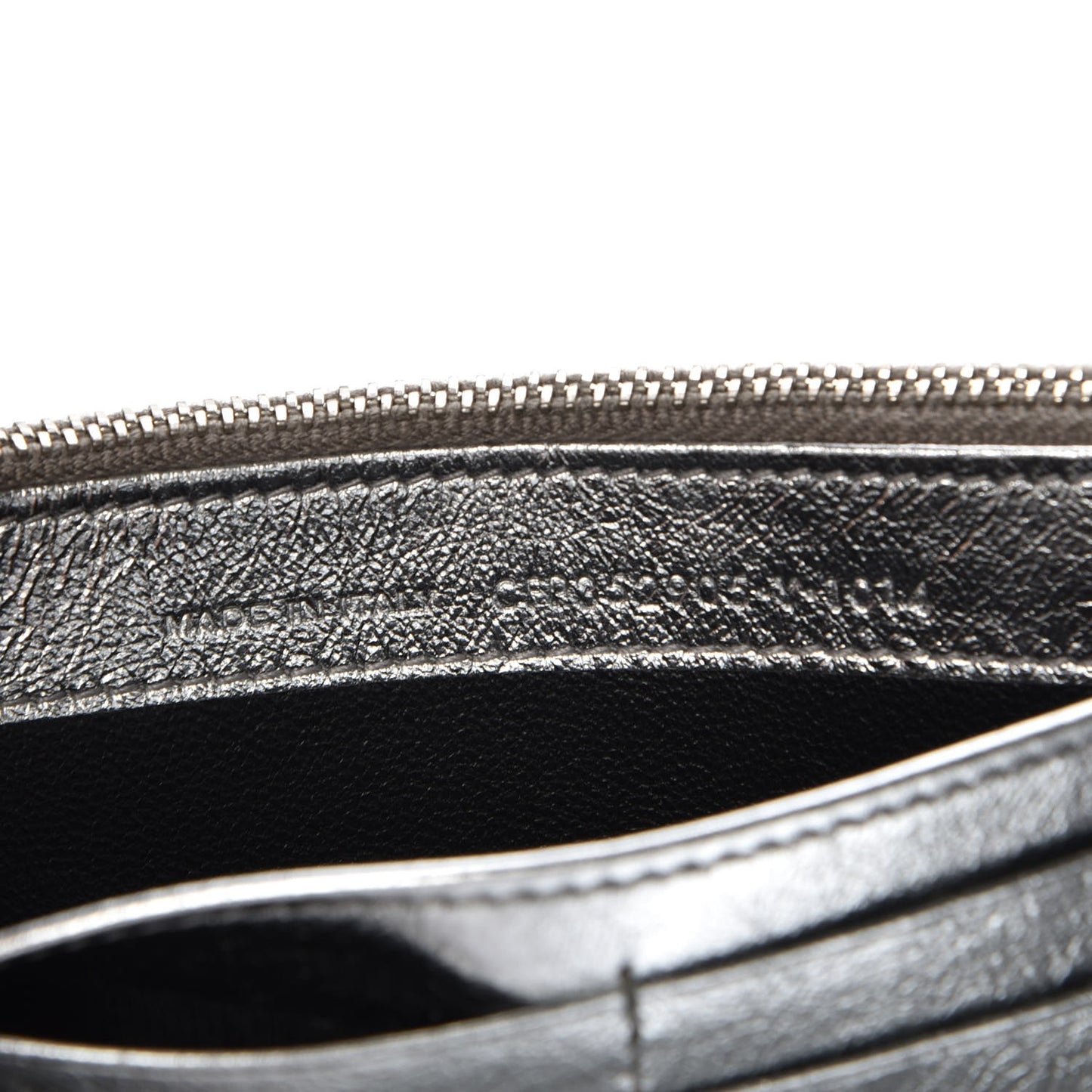 Metallic Calfskin Belle De Jour Wallet Moon