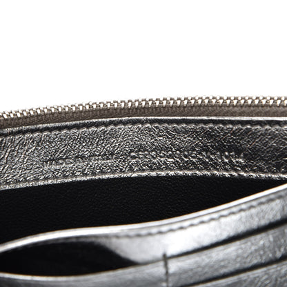 Saint Laurent Metallic Calfskin Belle De Jour Wallet Moon 7 of 8