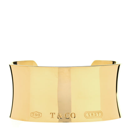 Tiffany 18K Yellow Gold Wide 1837 Cuff Bracelet 1 of 5