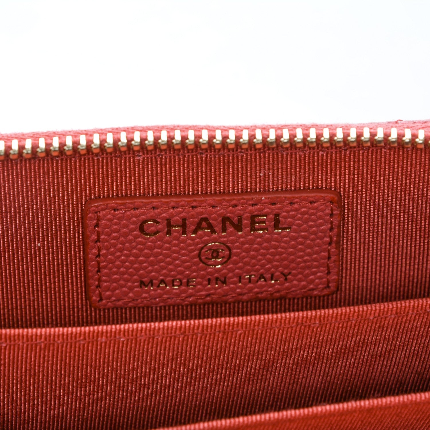 Chanel Caviar Quilted Zip Coin Purse Dark Pink 6 of 7