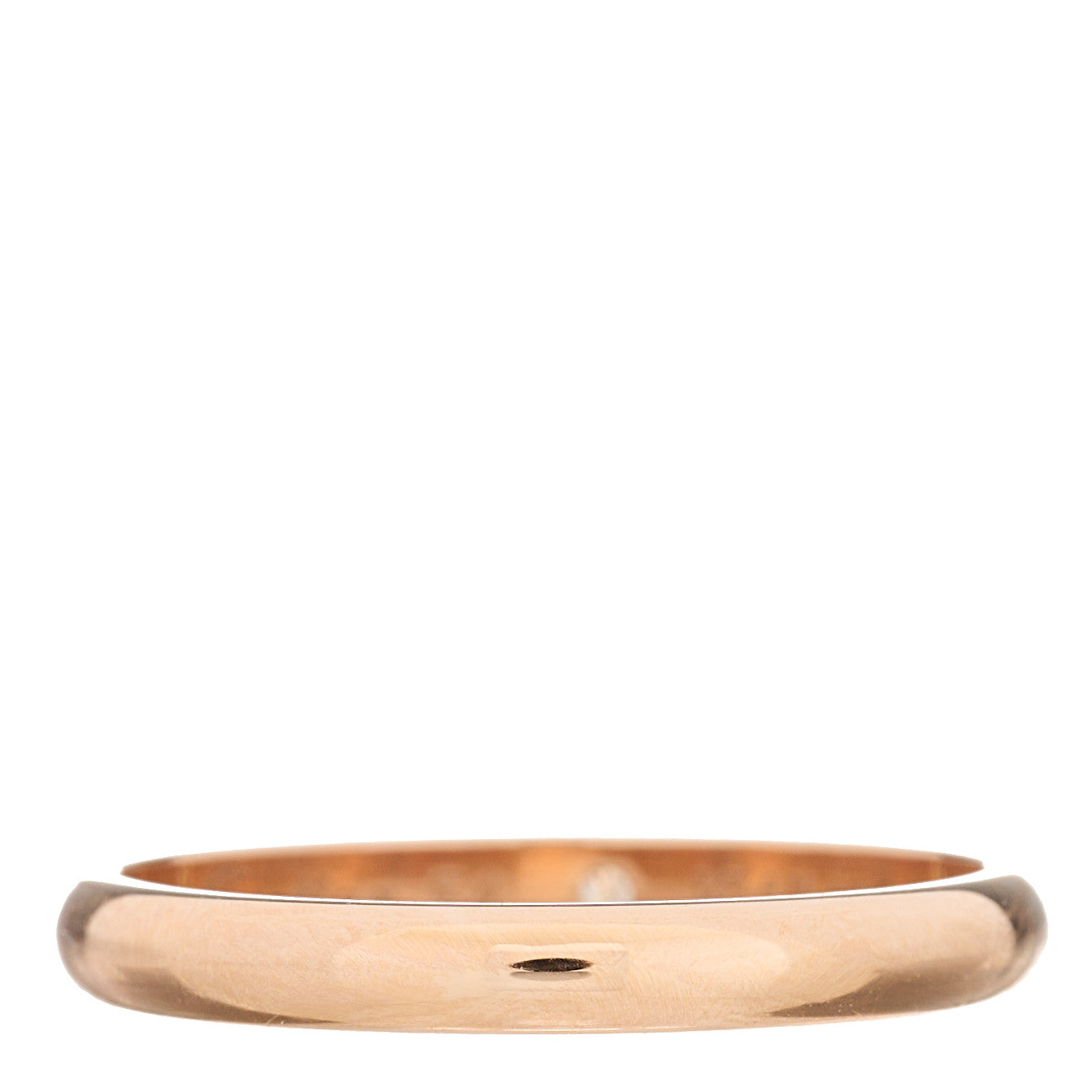 Cartier 18K Pink Gold Diamond 2.6mm 1895 Wedding Band Ring 54 6.75 3 of 7
