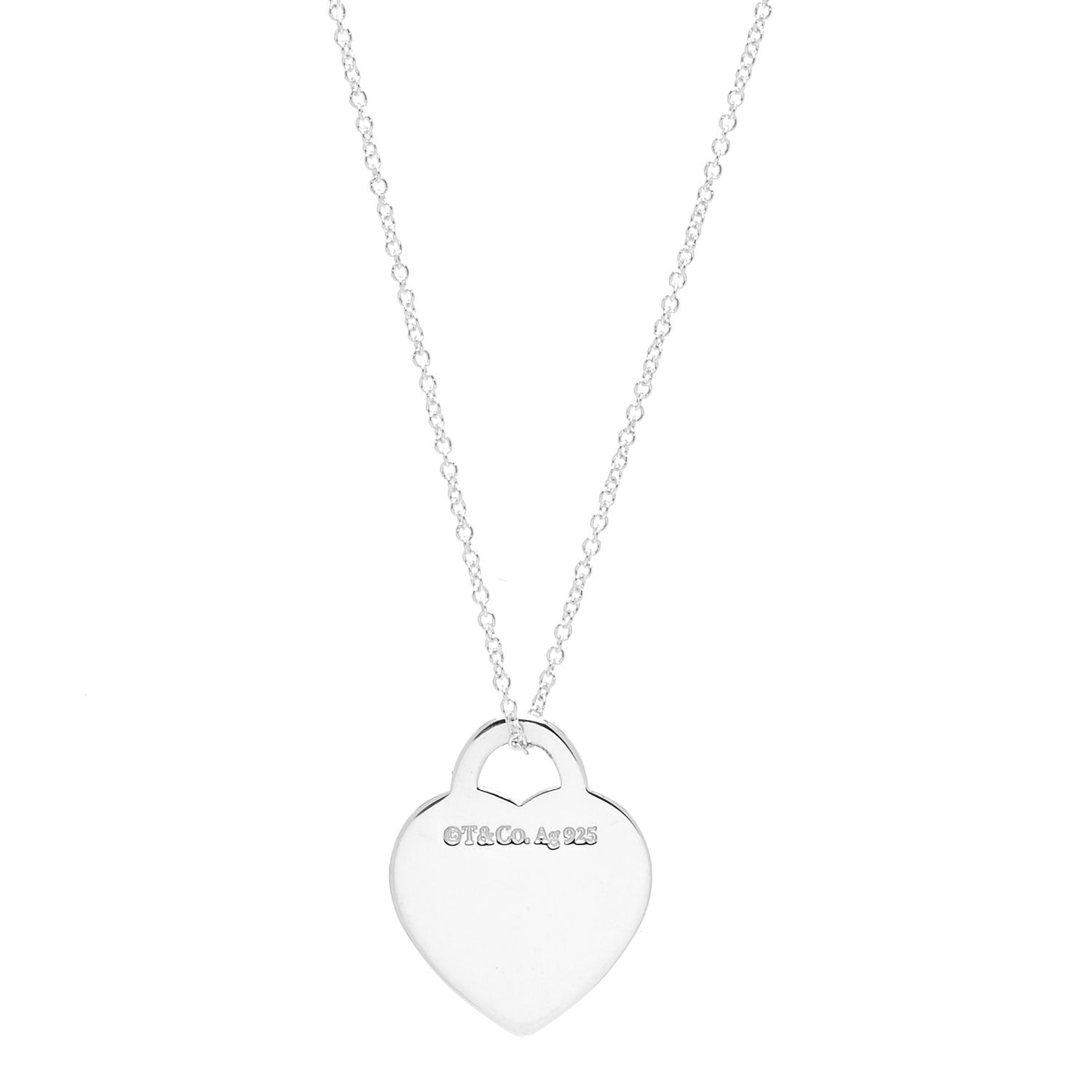 Tiffany Sterling Silver Small Return to Tiffany Heart Pendant Necklace 4 of 7