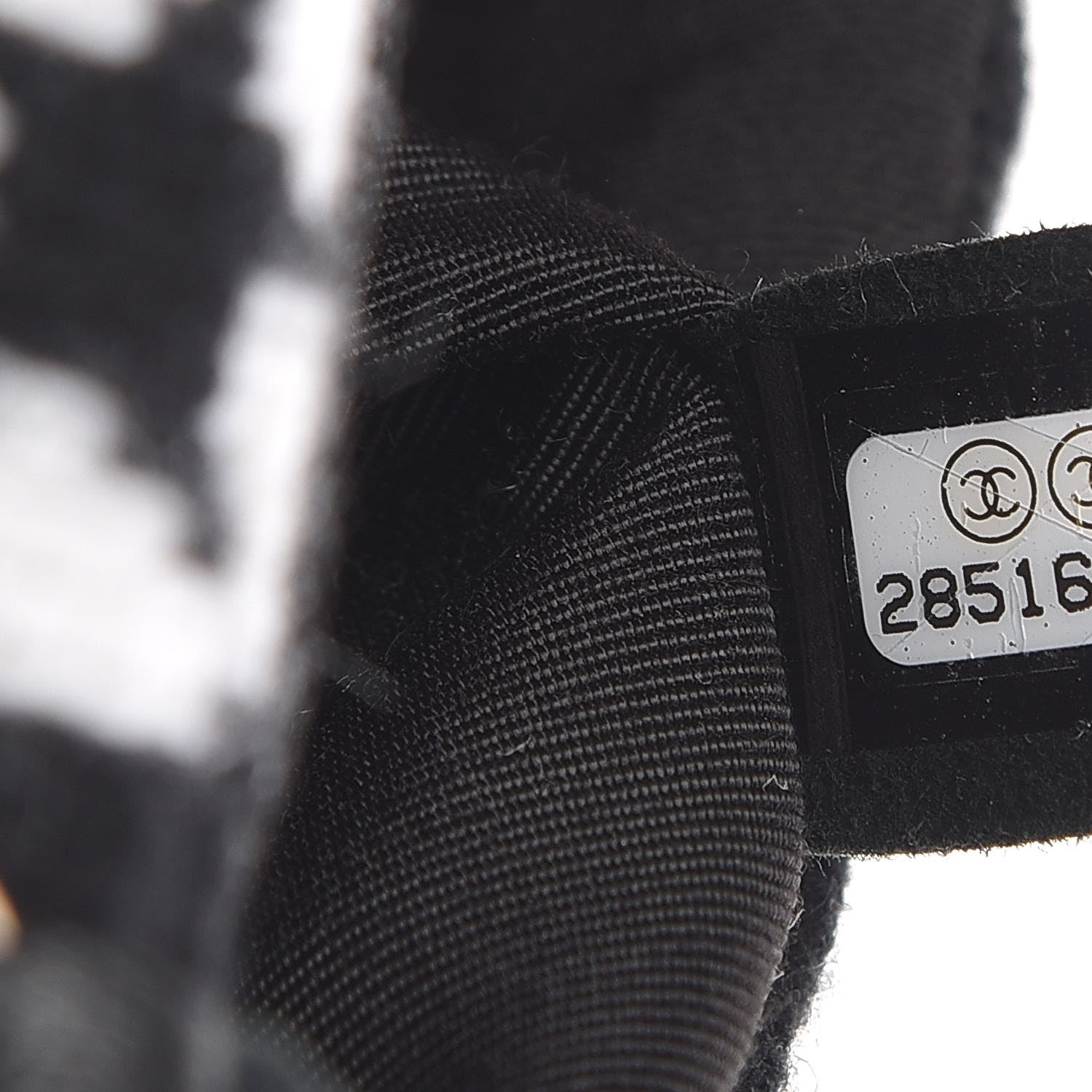 Chanel Cashmere Knit Coco Neige Flap Black White 7 of 10