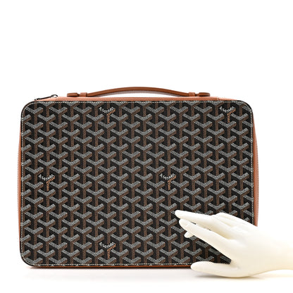 Goyard Goyardine Universal Companion Portfolio Black Gold 2 of 8