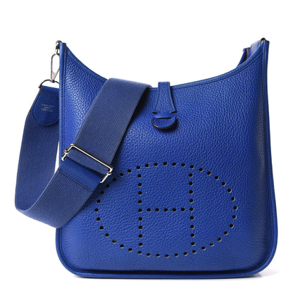 Hermes Taurillon Clemence Evelyne III PM Bleu Electrique 1 of 16