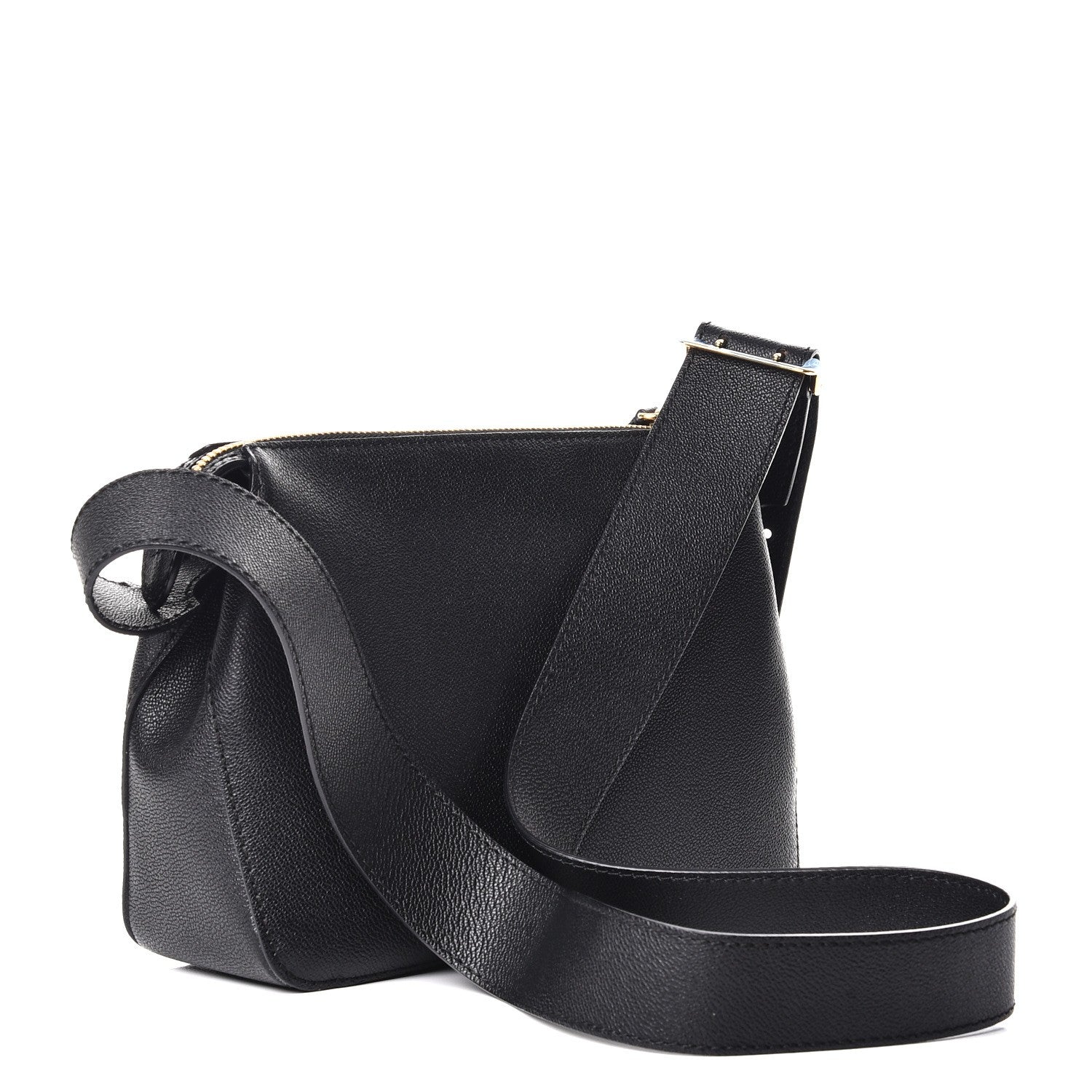 Burberry Soft Grain Calfskin House Check Small Helmsley Crossbody Black 3 of 7