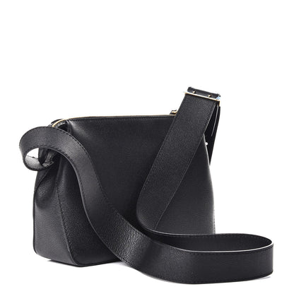 Burberry Soft Grain Calfskin House Check Small Helmsley Crossbody Black 3 of 7