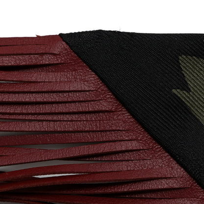 Hermes Silk Calfskin Bouquet Final Fringed Twilly Vert Loden Black 6 of 7