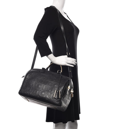 Louis Vuitton Calfskin Embossed Speedy Cube 30 Black 2 of 12