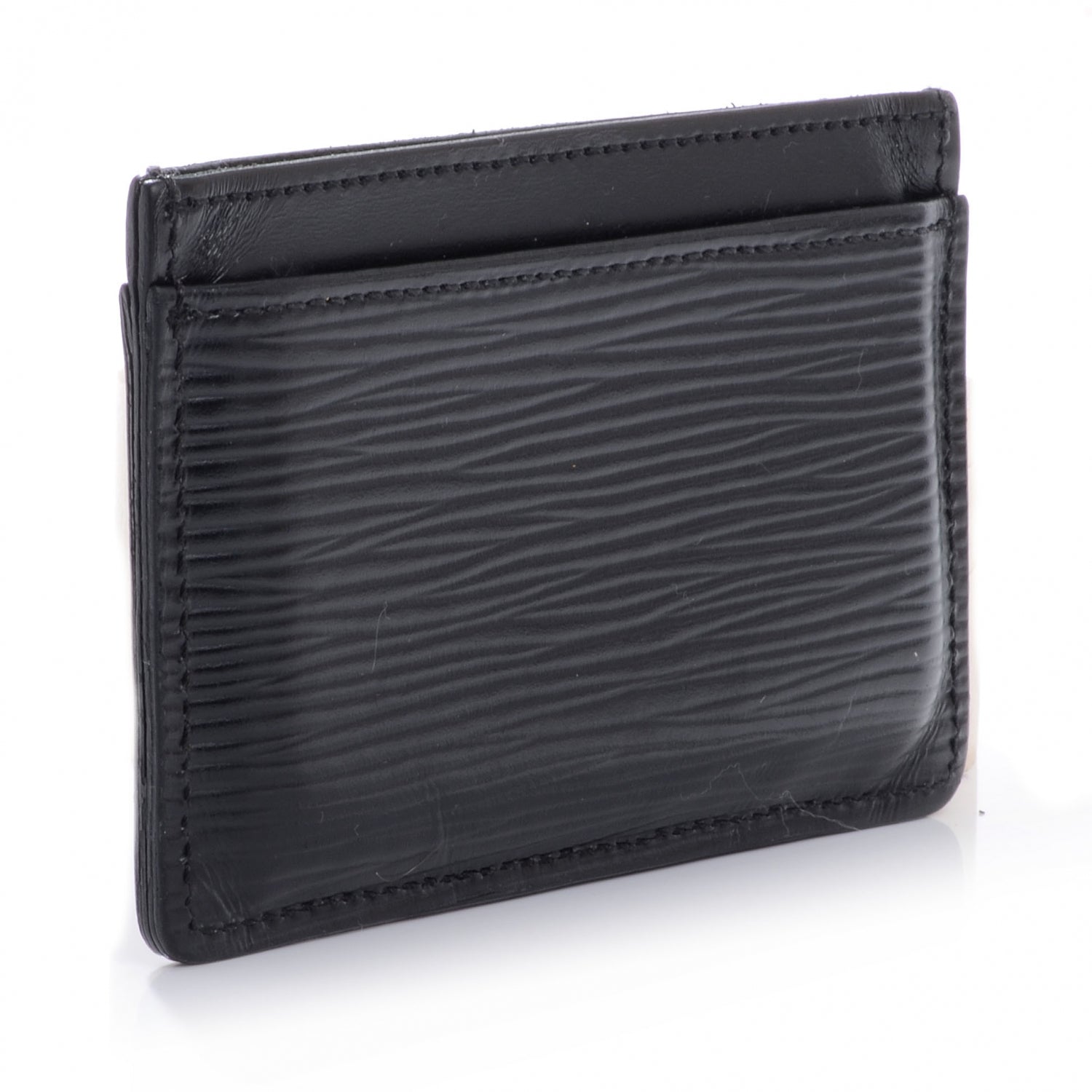 Louis Vuitton Epi Card Holder Black 3 of 8