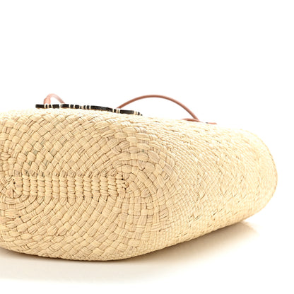 Loewe Iraca Palm Calfskin Anagram Basket Bag Natural Tan 10 of 10