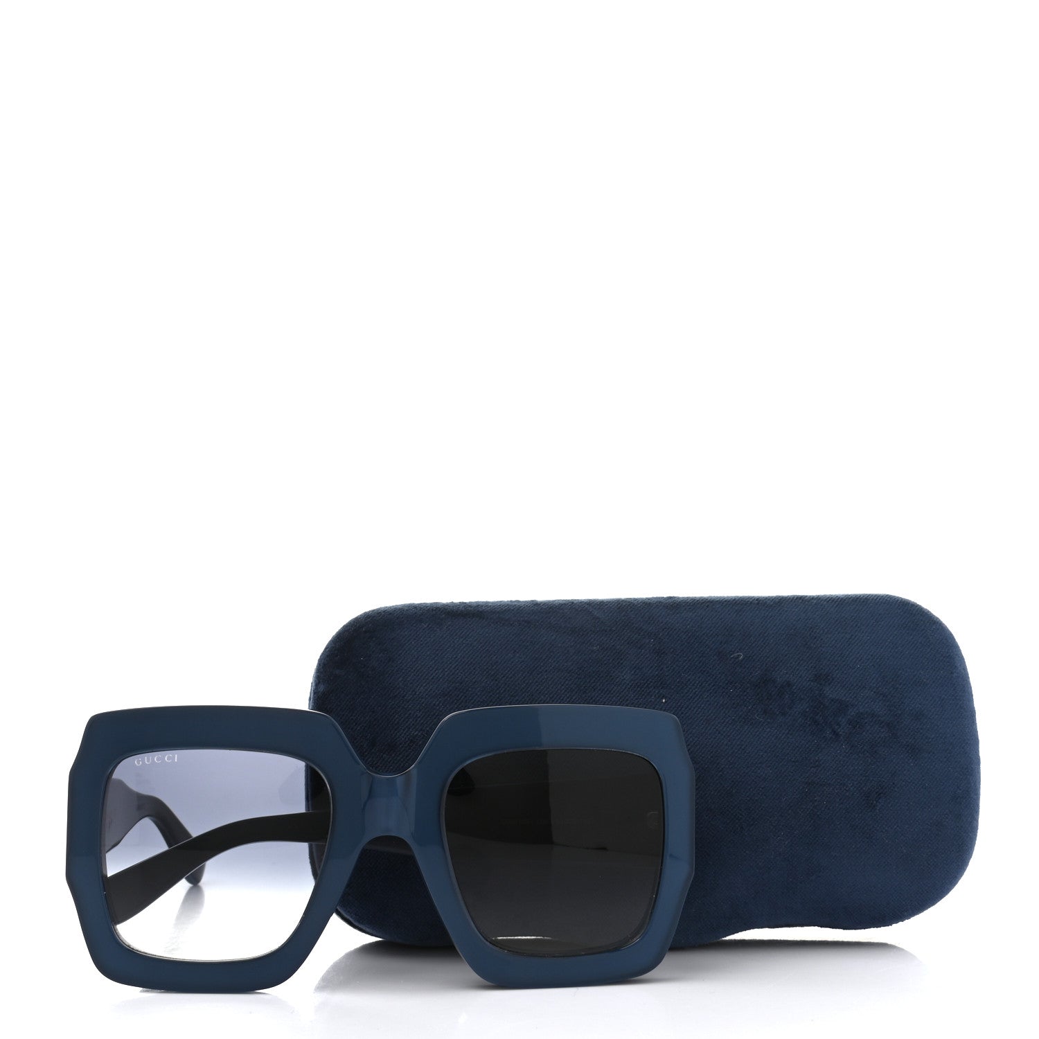 Gucci Acetate Square Web Frame GG0178S Sunglasses Navy 10 of 10