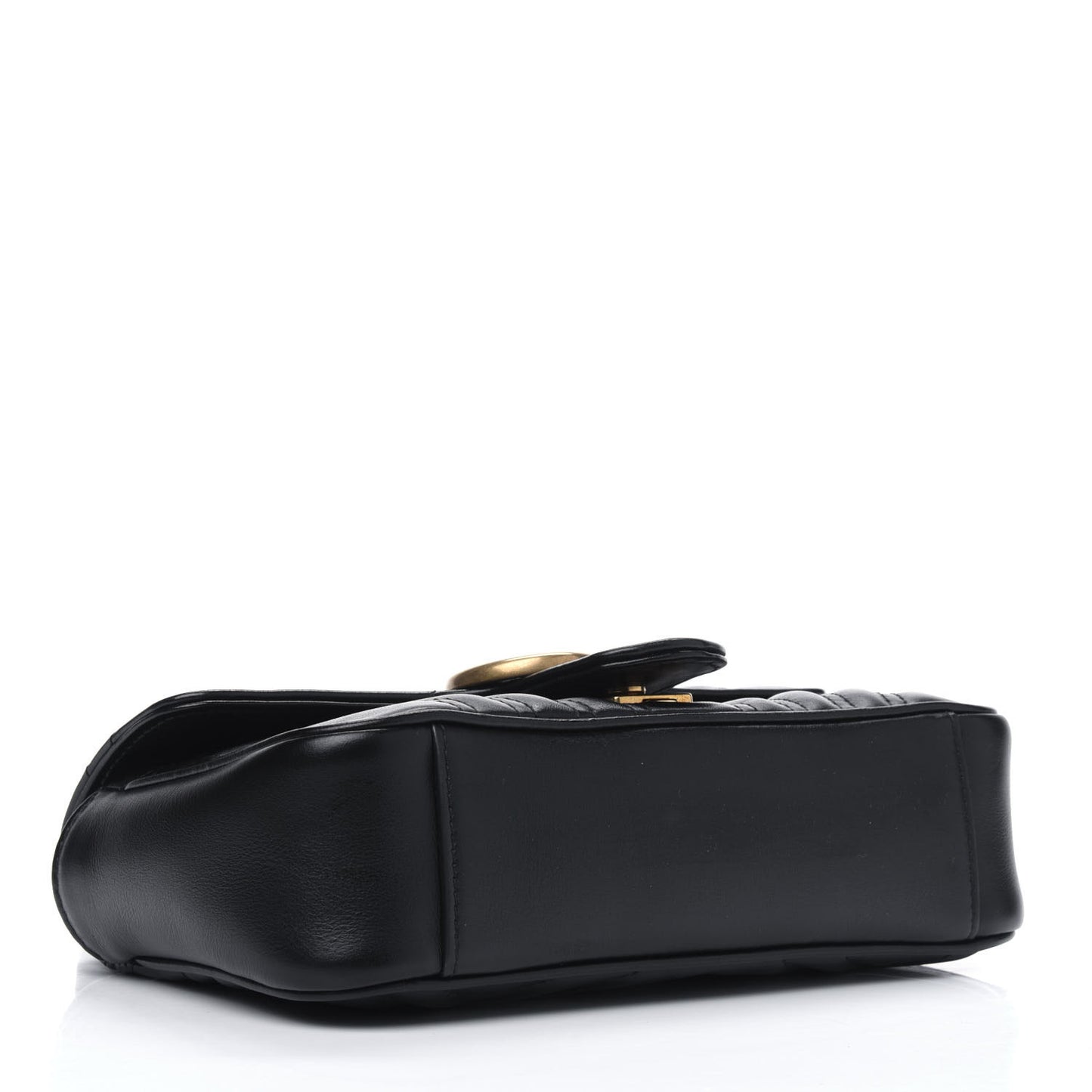 Calfskin Matelasse Mini GG Marmont Shoulder Bag Black