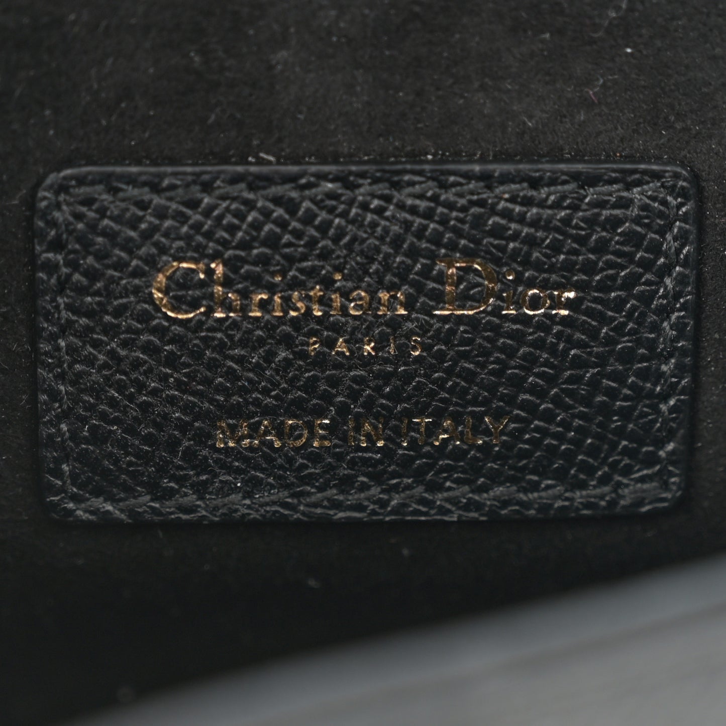 Grained Calfskin Mini Saddle Bag With Strap Black