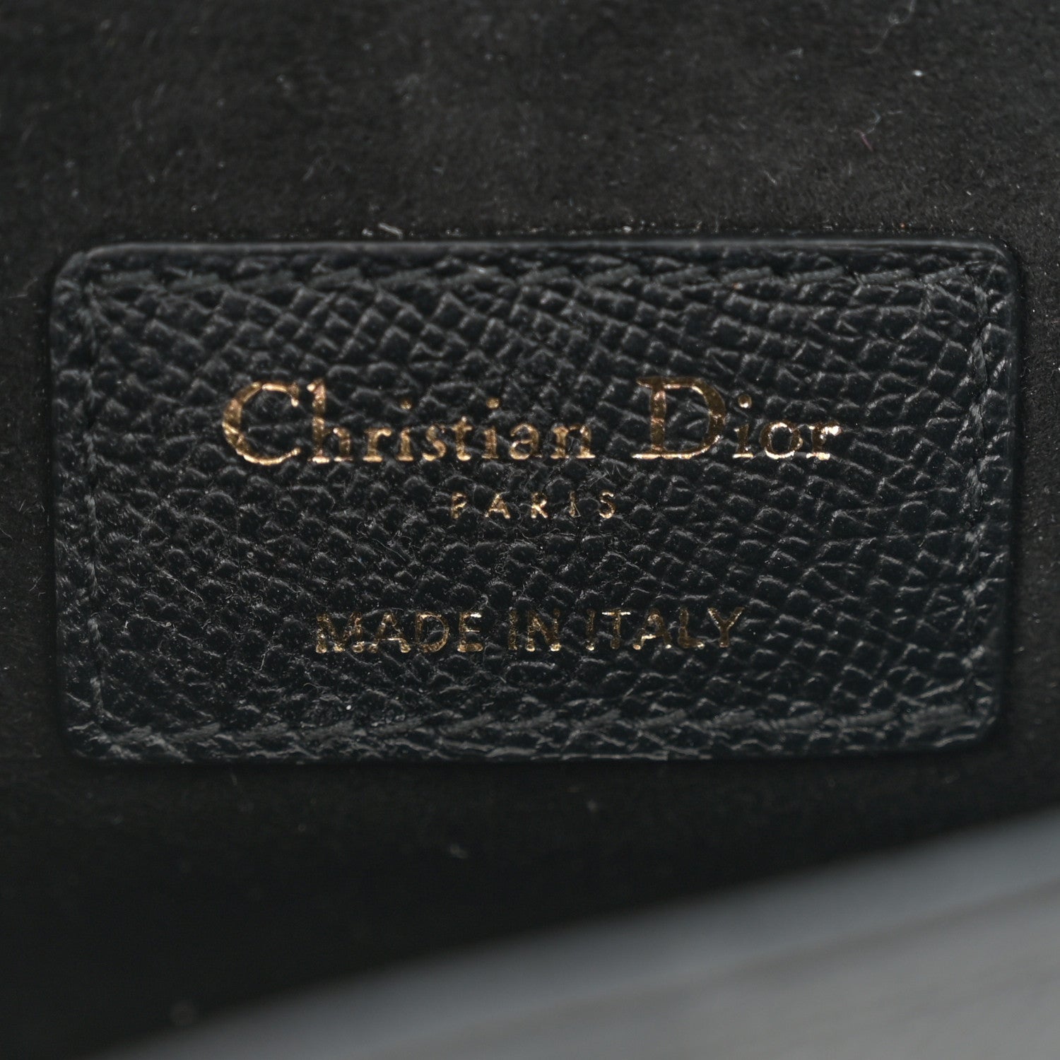 Christian Dior Grained Calfskin Mini Saddle Bag With Strap Black 6 of 11