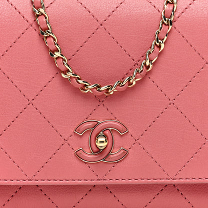 Chanel Calfskin Stitched Small Flap Bag Pink 8 of 11