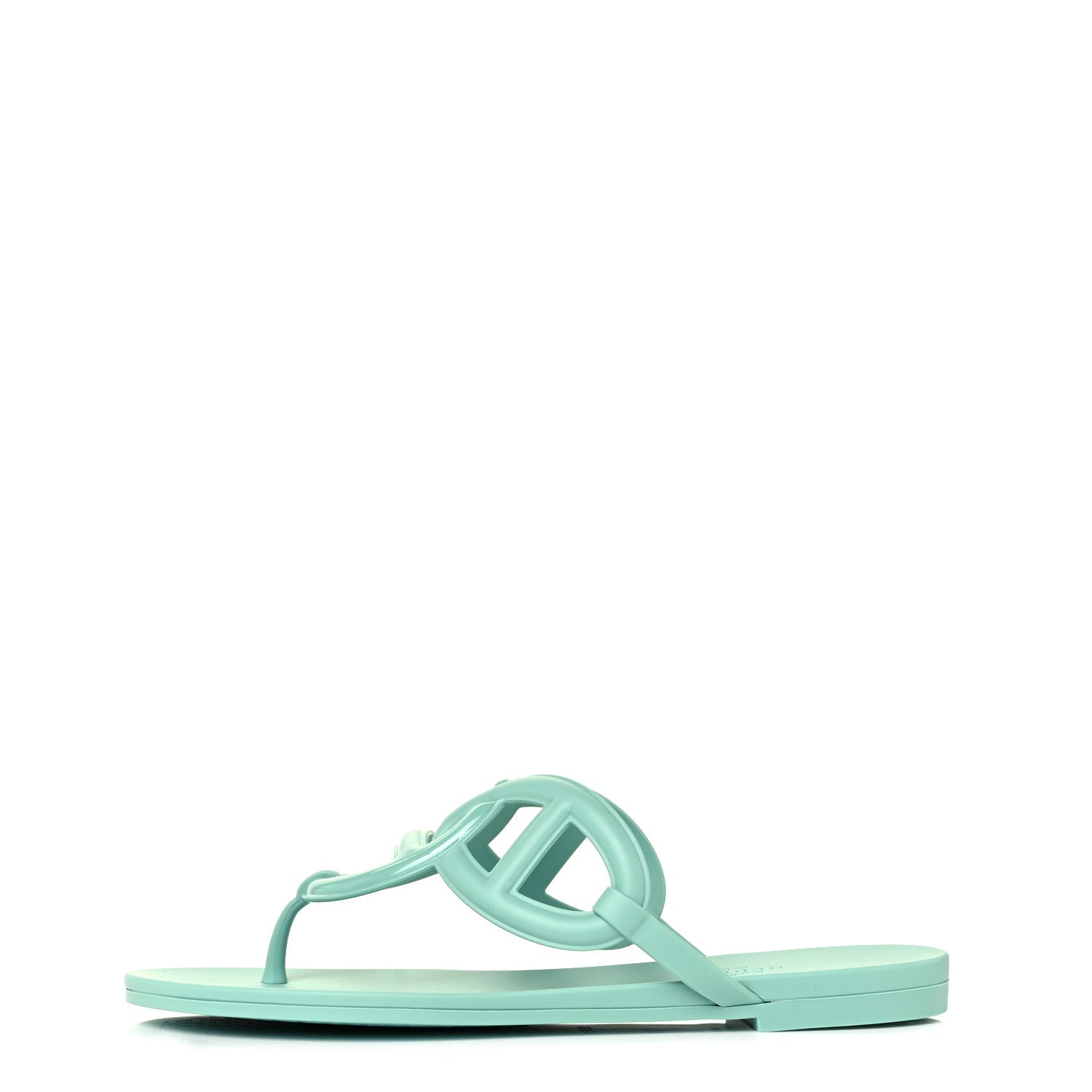 Hermes Rubber Womens Egerie Sandals 36 Vert Embrun 2 of 18