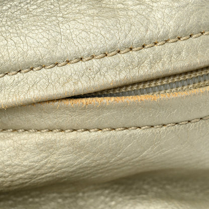 Chanel Metallic Deerskin Stitched Bowler Gold 13 of 17