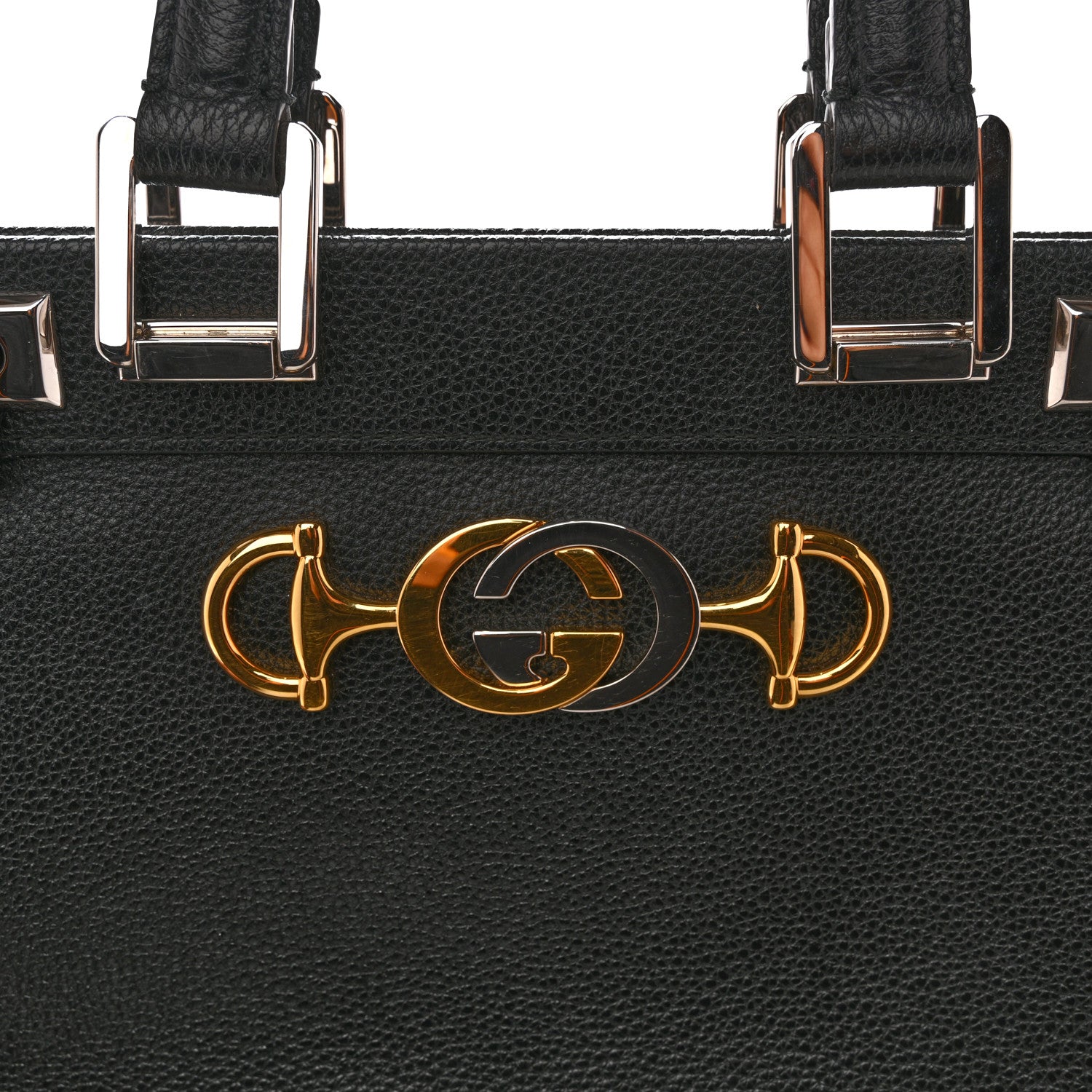 Gucci Grainy Calfskin Small Zumi Top Handle Bag Black 1876689