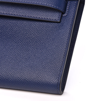 Hermes Epsom Kelly Cut Clutch Pochette Bleu Saphir 9 of 10