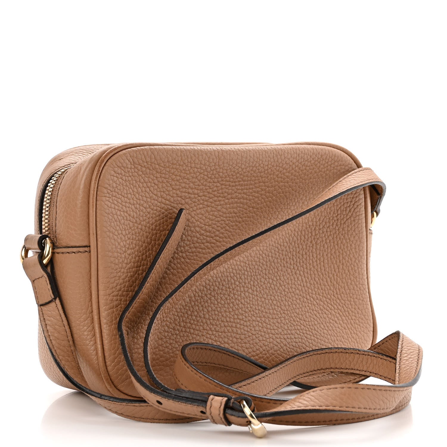 Gucci Pebbled Calfskin Small Soho Disco Bag Camelia 3 of 13