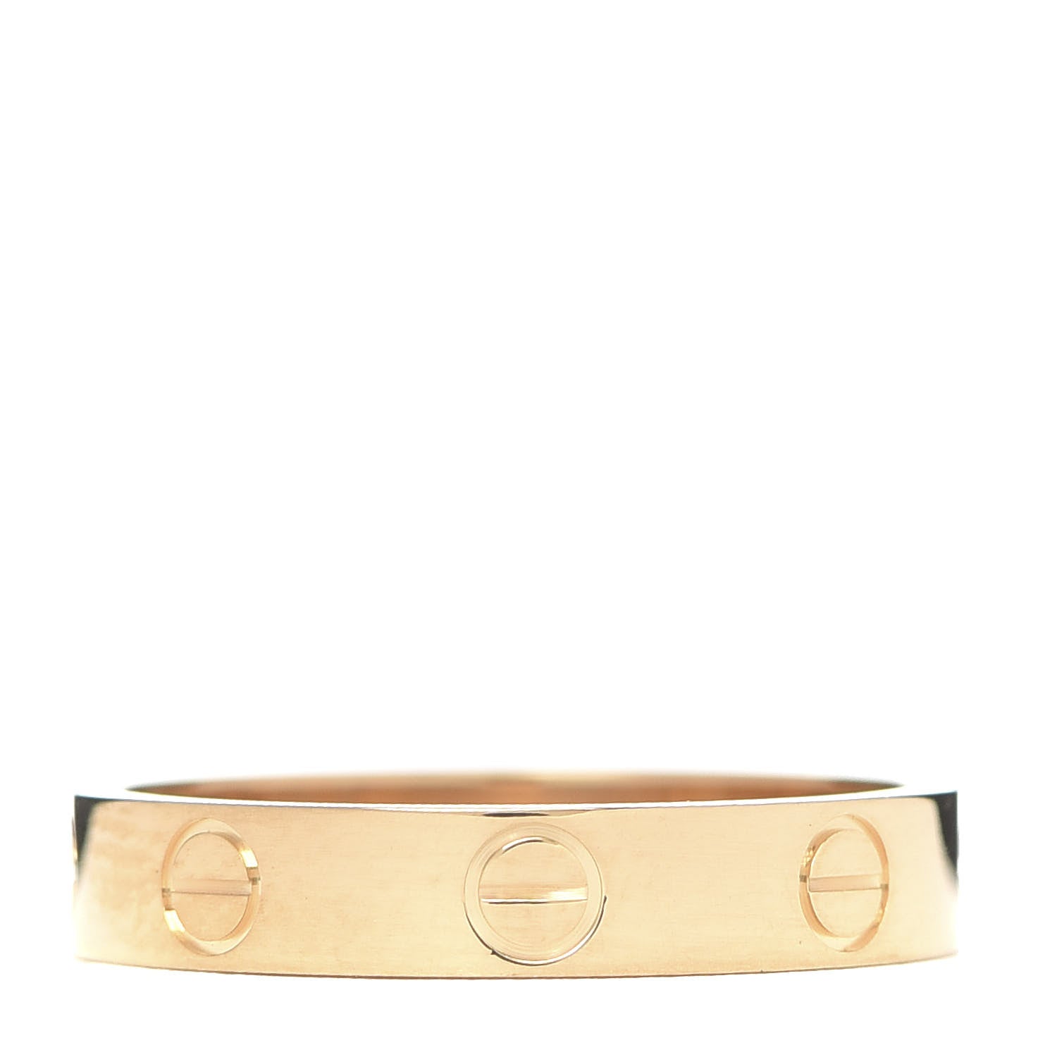 Cartier 18K Yellow Gold 3.5mm LOVE Wedding Band Ring 53 6.5 3 of 4