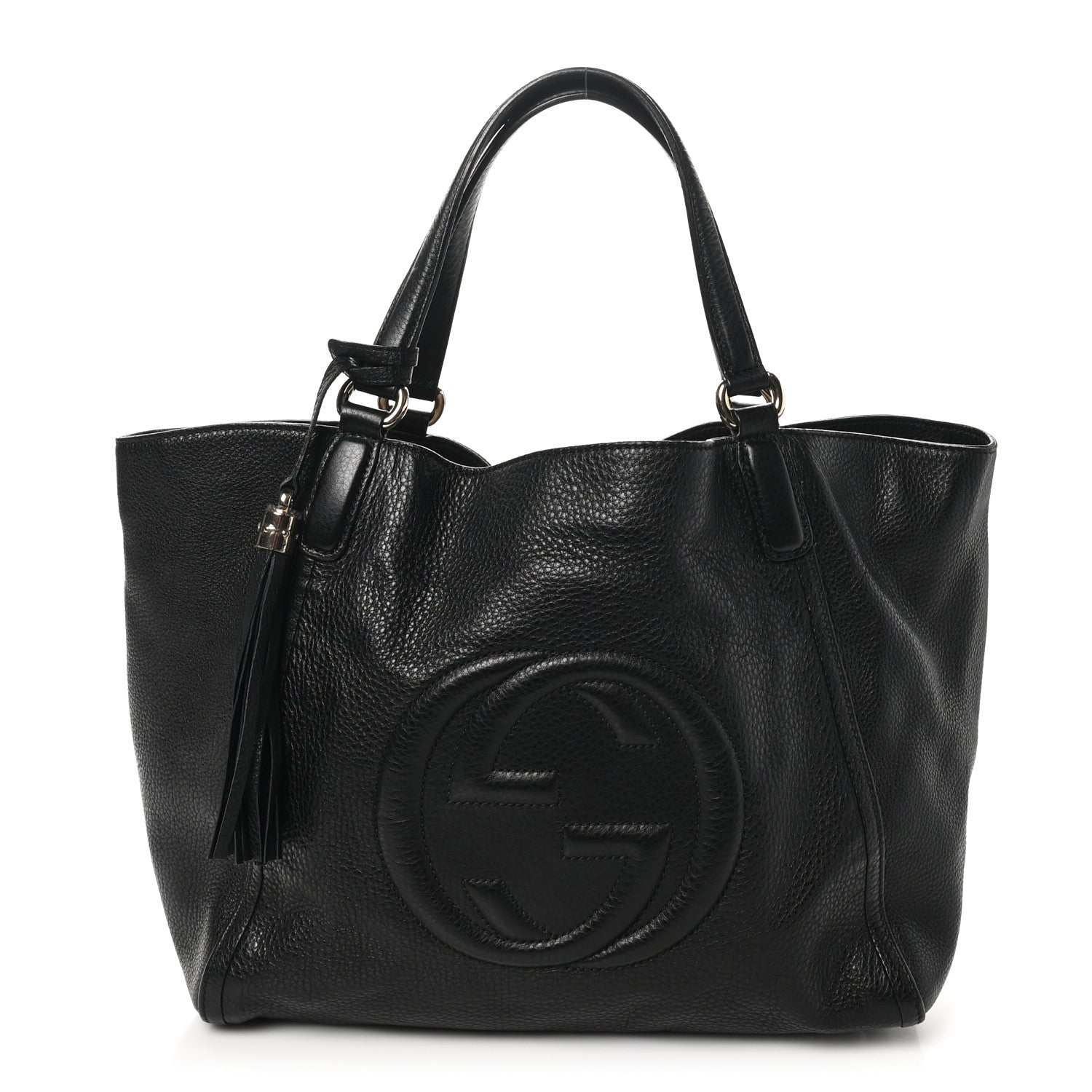 Gucci Pebbled Calfskin Medium Soho Shoulder Bag Black 1 of 10