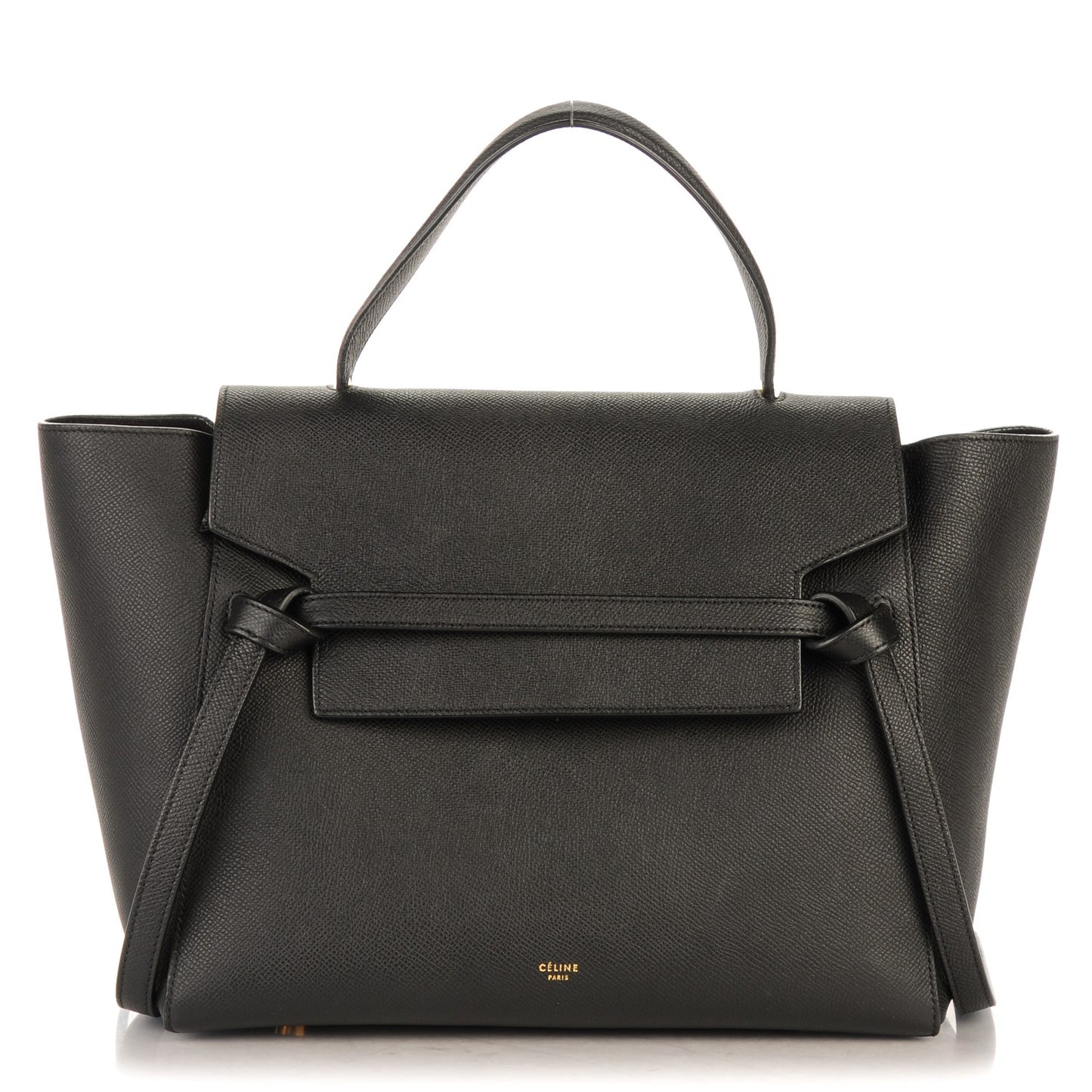 Grained Calfskin Mini Belt Bag Black