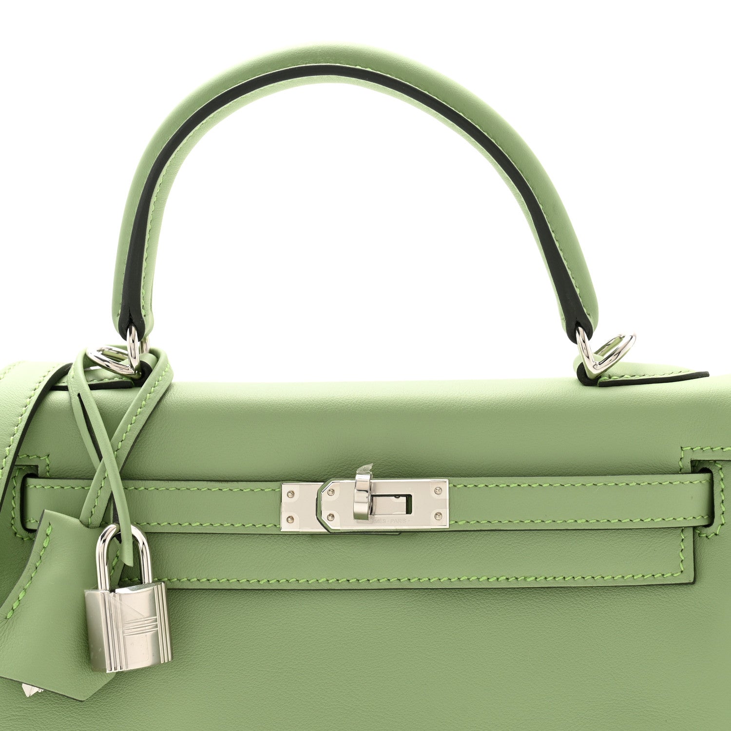 Hermes Swift Kelly Retourne 25 Vert Criquet 8 of 11