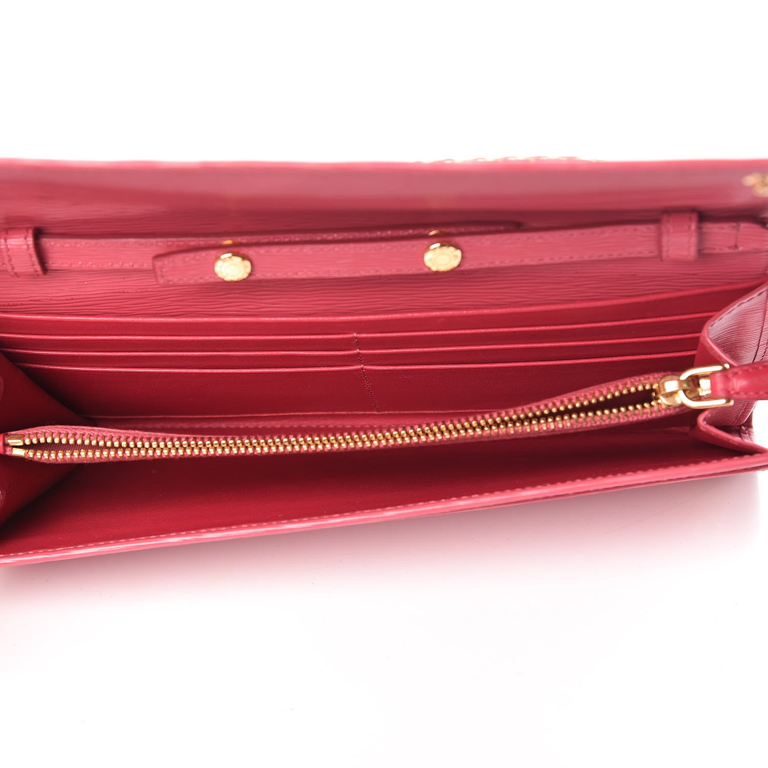 Prada Vitello Move Oro Chain Wallet Peonia 5 of 11